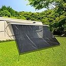 Duplex RV Awning Shade Screen with Zipper 9'X15'3'' -Second Generation RV Awning Screen Significantly Improves Shadew and Privacy.Universal RV Awning Sun Shade Screen with Complete Kits.