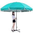 FunSiper Garden Umbrella Outdoor Big Size with 4Leg Stand 7ft Heavy Duty Garden Patio Outdoor Umbrella for Rain & Sun (Cyan) (7ft/42in) (Cyan)