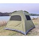 Tenda da Campeggio 3-4 persona, Waterproof Ventilated Removable Instant Tent with Dome Shape,Portable Tent and Carry Bag for Camping Hiking Mountaineering,200x200x150cm (Deep Green)