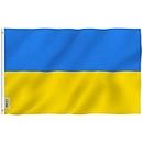 ANLEY Fly Breeze 3x5 Foot Ukraine Flag - Vivid Color and UV Fade Resistant - Canvas Header and Double Stitched - Ukrainian National Flags Polyester with Brass Grommets 3 X 5 Ft