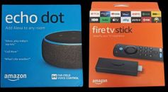 Amazon Fire TV StickF Media Streamer y Amazon Echo Dot Paquete
