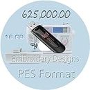 Embroidery Designs 550,000 PES Format Characters Embroidery Designs for Brother Machine PES Format On USB Memory