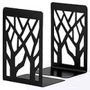 Book Ends, Bookends, Book Ends for Shelves, Bookends for Shelves, Bookend, Book Ends for Heavy Books, Book Shelf Holder Home Decorative, Metal Bookends, Bookend Supports, Book Stoppers (1 Pair, Black)