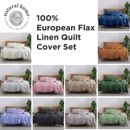 Natural Home 100% European Flax Linen Plain Dyed Duvet Doona Quilt Cover Set
