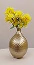 Ashmo Elegant Metal Flower Vase in Luxurious Gold Finish