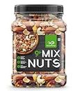 GreenFinity Healthy Nutmix 500g | Jar Pack | Dried Almonds, Black Raisins, Cashewnuts, Cranberries, Green Raisins, Walnut Kernels & Many More.