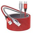 Siwket Lot de 2 câbles micro USB de 3 m3 m, câble de charge pour manette PS4 Slim/Pro, Xbox One S/X, Samsung Galaxy S7/S5/J3/J5/J7, Huawei, Kindle