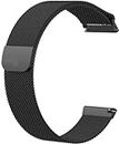 Brain Freezer Stainless Steel Metal Mesh Magnetic Closure Band Strap Wristband Bracelet Compatible With Fitbit Versa (Black, Large Size)