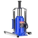 SPECSTAR Pneumatic Air Hydraulic Bottle Jack with Manual Hand Pump 20 Ton Heavy Duty Auto Truck Travel Trailer Repair Lift Blue