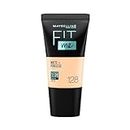 Maybelline New York Fit Me Matte + Poreless Full Coverage Liquid Foundation Tube For All Skin Types, 16H Oil Control & Spf 22-128 Warm Nude (18Ml)
