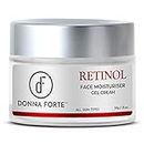 Donna Forte Retinol Face Moisturiser Gel Cream for Smooth Textured Skin (Non-Greasy) | All Skin Types | Women | 50g