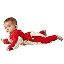 Generic Baby Boy Girl Romper Jumpsuit Overalls 1 PCS Bodysuit Outerwear Crawling Infant Baby Solid Mop Baby (Red, 6-12 Months)