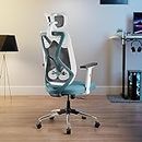 Green Soul® | Zodiac Pro | Office Chair with Seat Slider | Flybird Ergonomic Design | 2D Adjustable Armrests | Synchro Multi-Tilt Lock Mechanism | Adjustable Lumbar Support (Teal & White)