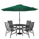 THESHELTERS - Premium Center Pole Garden Umbrella with Stand - Large Outdoor Lawn Patio Umbrella Perfect Choice for Lawn, Resorts, Poolsides | UV Protection - Adjustable Height (Green)