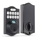 Gearwiz Fingerprint Door Lock - Keyless Entry Door Lock with Keypad - Electronic Keypad Deadbolt Lock - Smart Locks for Front Door - Door Lock with Code - Easy Installation (Matte Black)