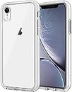 JETech Hülle für iPhone XR 6,1 Zoll, Nie Vergilbung Handyhülle Stoßfest, Schutzhülle Anti-Kratzt Transparent Rückseite (Durchsichtig)