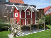 Children's playhouse blueprint playhouse stilt house terrace Swedish house garden house