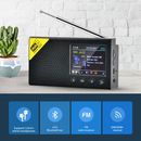 2.4" Portable DAB DAB+ Digital Radio FM Rechargeable Bluetooth Music Player LCD