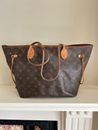 Louis Vuitton Neverfull Tote MM Brown Canvas Monogram