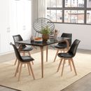 Modern Dining Chairs Set of 4 with PU Leather Seat
