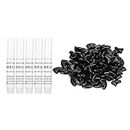 100 Pcs Cat Nail Cover Protector, Soft Pet Nail Cap Cover Safe Anti Scratch Dog Paw Claw Protector Covers Claw Care for Cats Dogs(M-Noir)