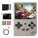 Retro Handheld Game Console , 3.5 pulgadas IPS Screen Linux System Built-in 64G TF Card 5474 Classic Games Support HDMI TV Output (gris), RG35XX