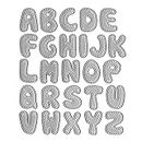 Dotted Line Capital 26 Alphabet Metal Cutting Dies Stencil Embossing Tool Spelling Letters Die Cuts for Card Making Scrapbooking DIY Etched Craft Dies