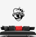 Wall Decal Bowling Game Sport Leisure Player Vinyl Sticker (ed908)