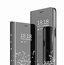 BAIDIYU Cover per Samsung Galaxy S21 Ultra, Guscio Protettivo Smart Mirror Flip, Protezione Completa, Cover Custodia per Samsung Galaxy S21 Ultra.(Nero)