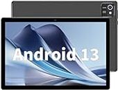 10 inch Tablet Android 13 Tablets, 64GB ROM 512GB Expand, Quad-Core Processor, 1280x800 IPS HD Touch Screen, GPS, WiFi, 2MP+5MP Dual Camera, Bluetooth, 6000mAh (Black)