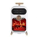 NOALED Heating Electric Stove Electric Retro 900W Wood Stove Fire Stove Flame Effect Ignition Fireplace Wood Combustion Adjustable Temperature Flame Design Large Window