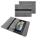 NAUC Étui de protection compatible avec Wacom Cintiq 13 HD pour tablette graphique 13,3" - En feutre résistant avec poches intérieures et fermeture sécurisée - Gris - Couleur : gris