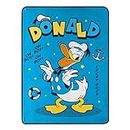 Northwest Disney's Donald Duck Micro Raschel Throw Blanket, 46" x 60", Lucky Duck