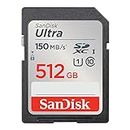 SanDisk Ultra UHS I 512GB SD Card 150MB/s for DSLR and Mirrorless Cameras, 10Y Warranty