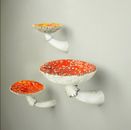 Scaffale appeso funghi mensole galleggianti montati a parete esposizione resina home office