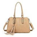Scarleton Handbags for Women, Purses for Women, Women Purses and Handbags, Womens Purse w/Multiple Pockets, H1485, Beige, Large