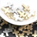 Cross Beads, Assorted Colors, For DIY Jewelry Accessories 9*13mm