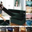 Funda de sofá elástica de felpa de terciopelo para muebles de sala funda chaiselongue