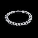 Solid 925 Sterling Silver Bracelet Curb Chain Mens Boys Italian Style Heavy