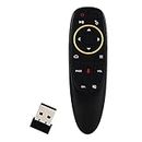 Muvit Voice Remote Air Mouse, 2.4G Wireless Infrared Remote Control with 6 Axis Gyroscope and IR Learning, Air Fly Mouse with Voice Input for Android TV Box/PC/Smart TV/HTPC/Projector and More