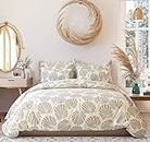 THE HOME STYLE Super Soft Glace Cotton King Size AC Comforter II Blanket II Duvet for Double Bed with 1 Flat Bedsheet and 2 Pillow Cover (Adam Cream, 4 Piece Comforter Set)