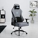 Green Soul Vision Multi-Functional Ergonomic Gaming Chair, Premium Fabric Chair with Adjustable Neck & Lumbar Pillow, 4D Adjustable Armrests & Heavy Duty Metal Base (Slate)