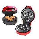 24x7 eMall Mini Donut Maker Machine for Kid-Friendly Breakfast, Snacks, Desserts & More with Non-stick Surface, Makes 3 Doughnuts