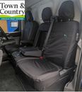Fundas de asiento impermeables para Ford Transit Custom 2024 SOLAMENTE CUBIERTA DE ASIENTO DOBLE