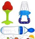 The Cheeky Kidzz Premium Baby Squeeze Spoon Bottle| Baby Nibbler & Fruit Shape Standing Teething Toy BPA Free Teether and Feeder (Design 251)