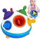 hahaland Juguetes Montessori 1 años - Juguete de Actividad con Ventosa, Bolas, Disco - Sensorial Juguetes Bebe 1 año Regalos Originales