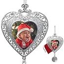 Baby First Christmas 2016 Ornamento per neonato - Ornamento per foto a forma di cuore in filigrana argento - Ornamenti per bambini