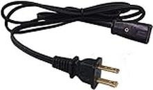 EFP 6 Foot Long 2-Pin CO-PC6 Replacement Power Cord for Farberware & Presto Super Speed Percolators - 2-Pin with 1/2 Inch Spacing Fits Many Rice Cookers and Other Small Appliances