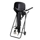 Outboard Boat Motor Cart, Heavy Duty Engine Carrier Transport Dolly, Portable Foldable Outboard Boat Motor Stand, Fits Long/Short Shaft Motor Motor Repair Maintenance Storage Transport