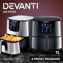 Devanti Air Fryer 7L LCD Fryers Kitchen Oven Airfryer Oil Free Healthy Cooker